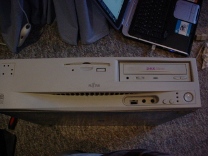 The front panel of the old server